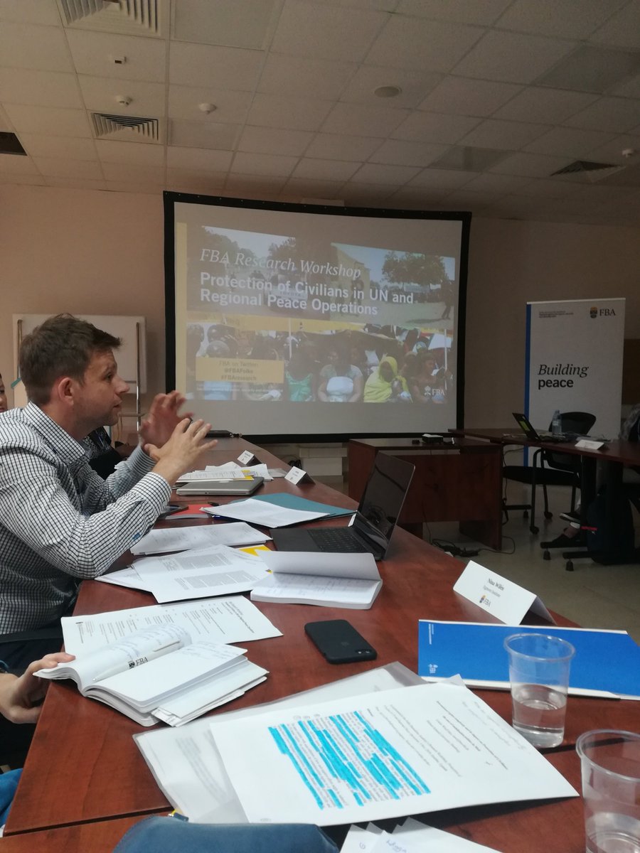 Discussing the dynamics on #protectionofcivilians from the perspective of community-based protection & communal conflicts following paper presentations by @_janakrause and @OliverKaplan at the @FBAFolke Research workshop in Entebbe. #FBAResearch