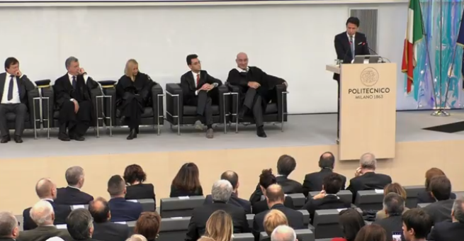 Conte: #polimi un modello di ricerca, innovazione e creatività dal 1863 <a href="/GiuseppeConteIT/">Giuseppe Conte</a> <a href="/Palazzo_Chigi/">Palazzo_Chigi</a> #inaugurazionepolimi