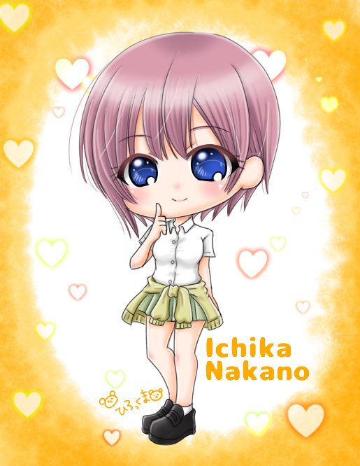 ひろっくまさんがTwitterに投稿した中野一花(五等分の花嫁)のイラスト。