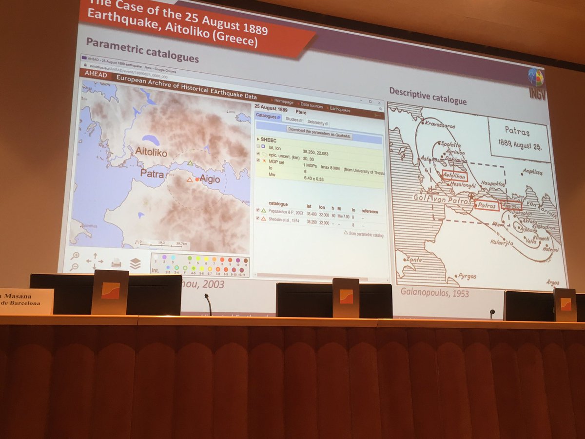 FranceSeisme's tweet photo. A. Rovida – INGV (Italy)
   The Earthquake Catalogues in Europe: lights and shadows https://t.co/L6VHEDYIF7