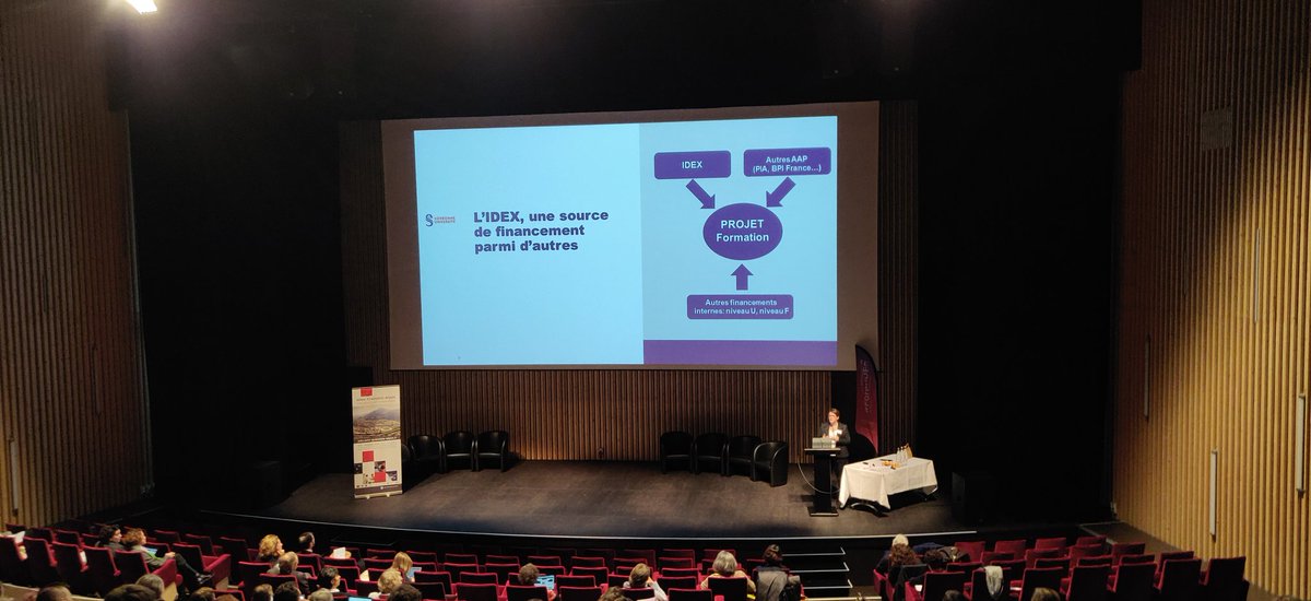 Hauteurs_UGA's tweet photo. Présentation par Marie Céline Daniel du cas de Sorbonne Université @Sorbonne_Univ_ où le volet formation ne dépend pas uniquement des fonds de l'#IDEX. #FormIDEX https://t.co/QimxdBWAKb
