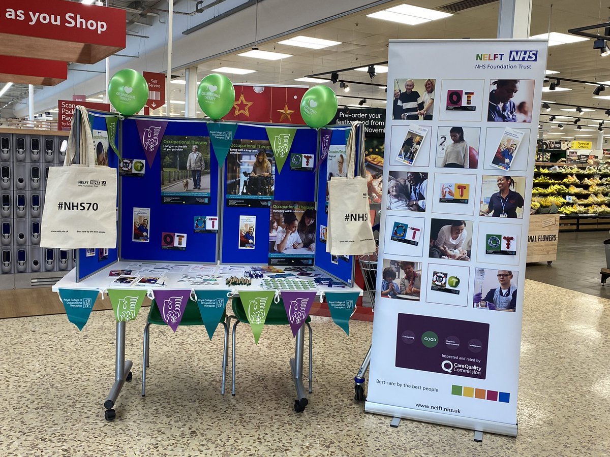 jay_sundersingh's tweet photo. Day2 Celebrating #OTWeek2019 Tesco in Romford with Havering Falls Service and Havering CHSCS Therapies (ITT) OTs 🎂🥳@jay_sundersingh @laurajstuart @JuliaScottRCOT @NELFT_AHP @NELFT_OT @NELFT_falls @CHSCS_ITT @theRCOT @LBofHavering https://t.co/zpI6S4bLIa