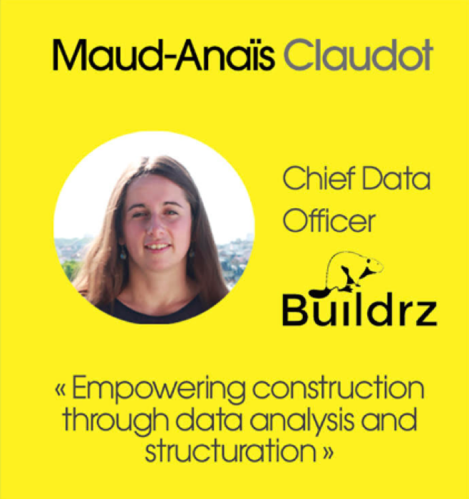 serenavc's tweet image. Our second speaker for #DataDrivenParis on November 19th (at Bpifrance) is Maud-Anais Claudot Chief Data Officer at Buildrz  
Her topic ?: Empowering construction through data analysis and structuration 💪
👉 Free ticket on this link bit.ly/2p1Vdob