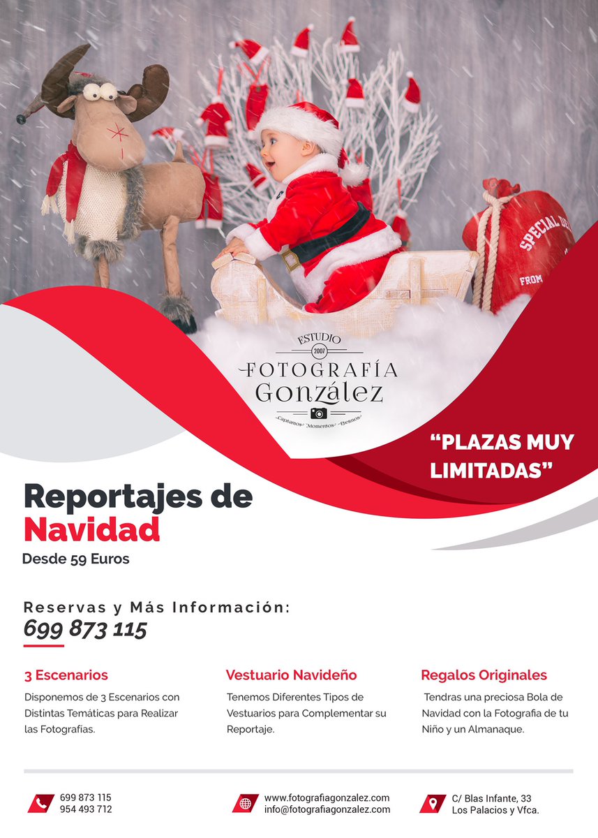 ‼️🎄📸 REPORTAJES DE NAVIDAD DESDE 59€ 📸🎄‼️ RESERVA AHORA, EN 📍 <a href="/studiofgonzalez/">FOTOGRAFÍA GONZÁLEZ</a>  📸, PLAZAS MUY LIMITADAS🎄 MAS INFO Y RESERVAS: 📱 699873115 ☎️ 954493712