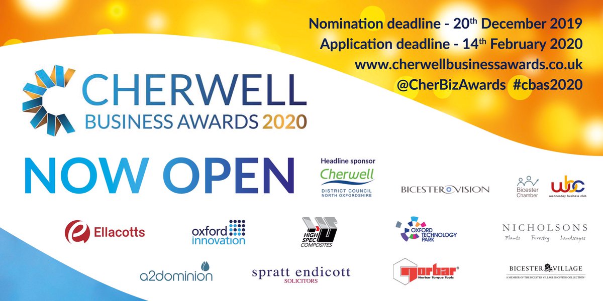 Today the prestigious <a href="/CherBizAwards/">CherBizAwards</a> were officially launched for 2020. Thank you to our sponsors, speakers &amp; to those who joined us. It was fantastic to see so many businesses from #Cherwell come together. Here is to a very exciting &amp; successful #cbas2020 cherwellbusinessawards.co.uk