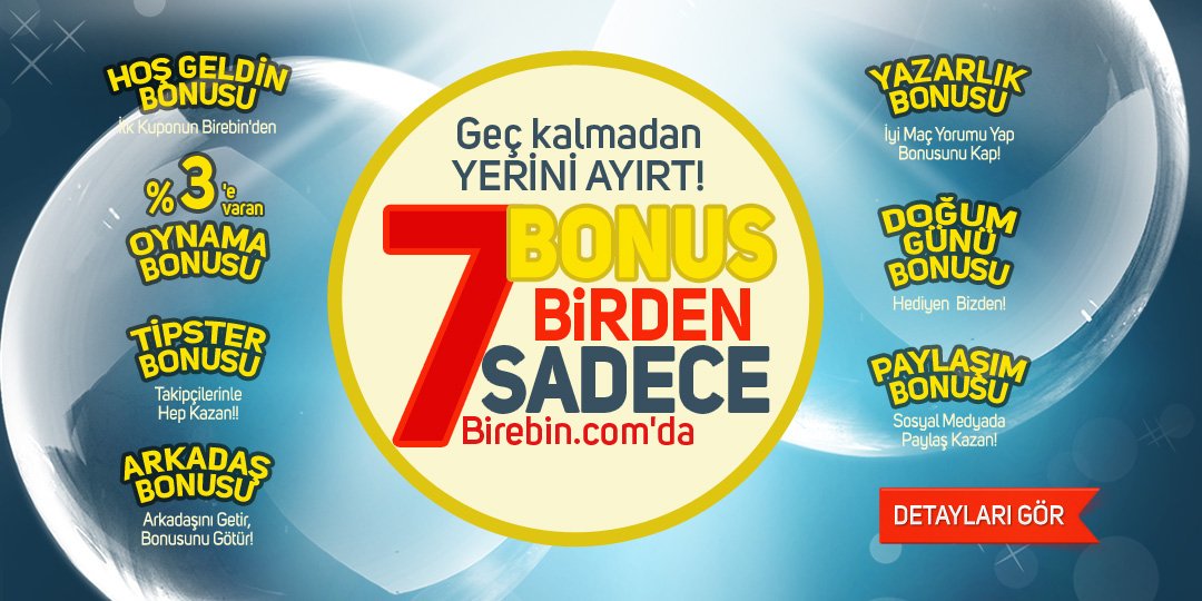 birebincom's tweet photo. 7 Bonus Kampanyası Aynı Anda SADECE Birebin'de
Oynama Bonusu, Hoş Geldin Bonusu, Arkadaş Bonusu, Tipster Bonusu, Yazarlık Bonusu, Paylaşım Bonusu...
Geç kalmadan yerini ayırt --> https://t.co/4gQpBZjwuc
Birebin'de oyna, bonus kazan!
#BonusuBol #bahissitesi #birebincom #canlıbahis https://t.co/gKYxQZxCe8