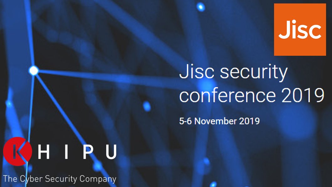 KhipuNetworks's tweet photo. @KhipuNetworks are at @Jisc #Security #Conference 2019 today and tomorrow, discussing dealing with #cybersecurity threats to #universities and #colleges with #Jisc -
Read the blog here: https://t.co/EfctzjkApu
#jiscconference #jiscsec #cybersec #cybersecurityconference #stand5 https://t.co/t62Jg6RKBZ