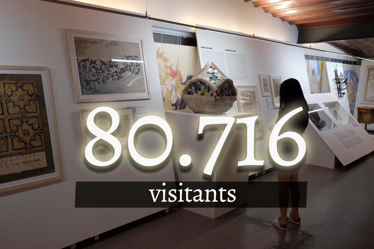 jujol140's tweet photo. L'exposició 'Jujol, l'arquitectura del color' tanca amb un gran èxit de visitants! Un total de 80.716 persones han passat per la mostra organitzada per l'@ajsjdespi en conveni amb la @diba, que s'ha pogut veure els darrers quatre mesos al Palau Güell en el marc de l'Any #Jujol140 https://t.co/j3h8kZZYfQ