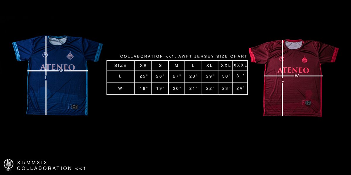 _atwrld's tweet photo. ๐ก๏ธ SIZE CHARTS ๐ก๏ธ
WAVE 3 OF THE AWFT COLLABORATION WILL BE AVAILABLE FOR PRE-ORDER TOMORROW, NOV 6. DM THE PAGE OR APPROACH ANY AdDU WOMENโS FOOTBALL TEAM MEMBER FOR ORDERS.
@addufootball
#FEARATW
#FaceEverythingAndReign
#ATWxAWFT
#STAYTRUEREPBLUE
#ATW https://t.co/6ey8XeyzyC