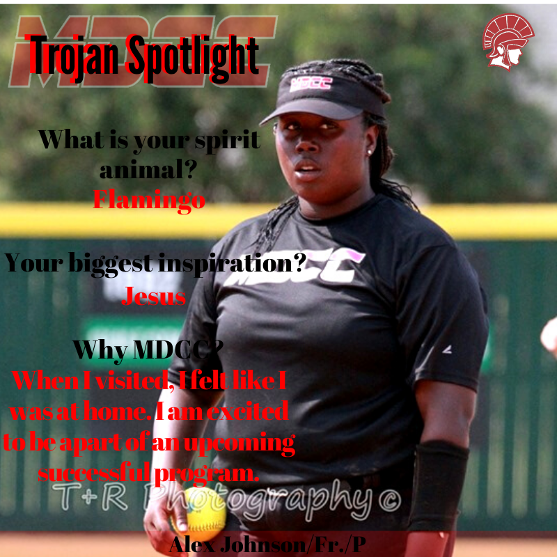 MDCCSB's tweet photo. 🔥TROJAN TUESDAY🔥 Alex Johnson is our Trojan Spotlight today. Alex is a freshman pitcher out of Raleigh, MS. She is pursuing to become a Dermatologist.
Go Trojans!
#MDCCSB
#FearTheSpear https://t.co/BtYPaUST7f