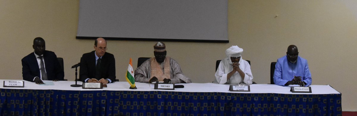 SVerleysdonk's tweet photo. Start of the final RARSUS + SEMALI workshop in Niamey with welcome notes by the Minister for Higher Education, the president of CNDH and the German Ambassador @ZEFbonn, #urban and #Peri-urban #agriculture, #watermanagement, #RARSUS #SEMALI #sustainability #SubSaharan #Africa https://t.co/hqq9PBl04Q