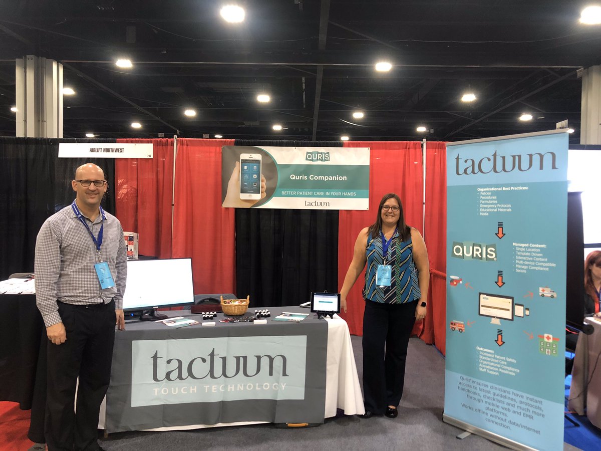 khennessey13's tweet photo. 2nd day at #amtc2019 Come see us at Booth #743 and find out how we can help you have the most up to date content when you need it, on line or offline, at your fingers tips while treating patients. 
@AMTC @aams @AirliftNW @Tactuum @mbuchner https://t.co/drfgztRxCd