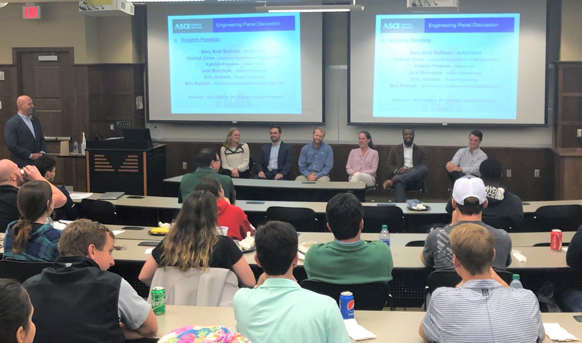 BhateGeo's tweet photo. Jack Morrisroe in BHATE's Mobile office spoke on @ASCETweets Mobile Branch Civil Engineering Panel with University of South Alabama ASCE Student Chapter.
Thanks for helping guide future engineers Jack! #asce #engineeringstudents #bhate #bhategeo #geotechnicalengineering https://t.co/cgGw512mYh