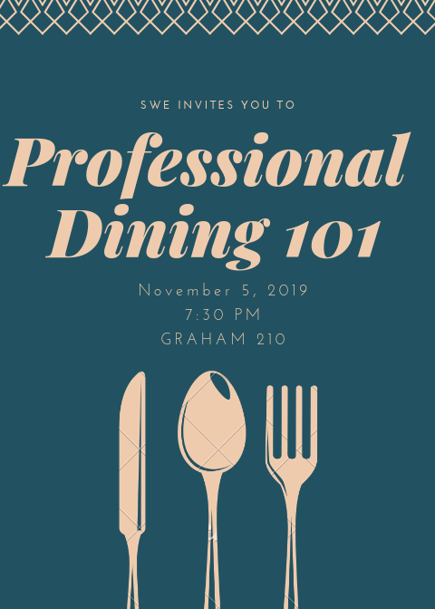 ncatswe's tweet photo. Hey NCAT SWEeties! Join us for our Full Body Meeting on November 5, 2019 at 7:30pm in Graham 210 to learn all about Professional Dining! Hope to see you there!🍽 #NCAT https://t.co/XioVaIy9Vb