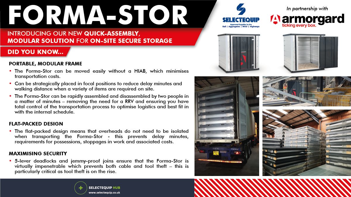 SelectequipLtd's tweet photo. Some great shots of the Armorgard Forma-Stor, which we have supplied to the Northampton Rail Depot!
Click through to discover our favourite Forma-Stor features
#SiteSetUp #FormaStor #SiteStorage #SecureStorage #Armorgard #StorageVaults #Portable #Modular https://t.co/xcg350OzuZ