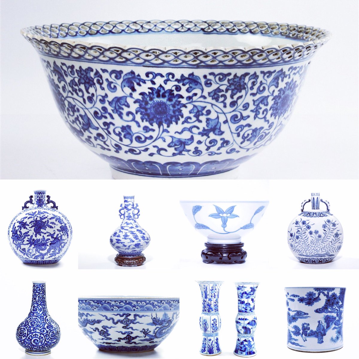 Blue and white #porcelain - so timeless, so classic. Can go anywhere in the home. Pick up a new accent piece to add to your collection this weekend at our #Asian & #estate #auction!
#jars #canton #vase #gingerjar #flask #moonflask #bowl #cup #dish #blueandwhitedecor #blueandwhite