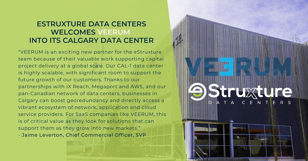 VEERUMInc's tweet photo. VEERUM is excited to partner with @estruxture, an industry leader in providing next generation solutions for data security and connectivity. #datacenter #assetvisualization #veeit
Read the press release to learn more: https://t.co/nGIHEpUUSc https://t.co/5R7pwjMr8f