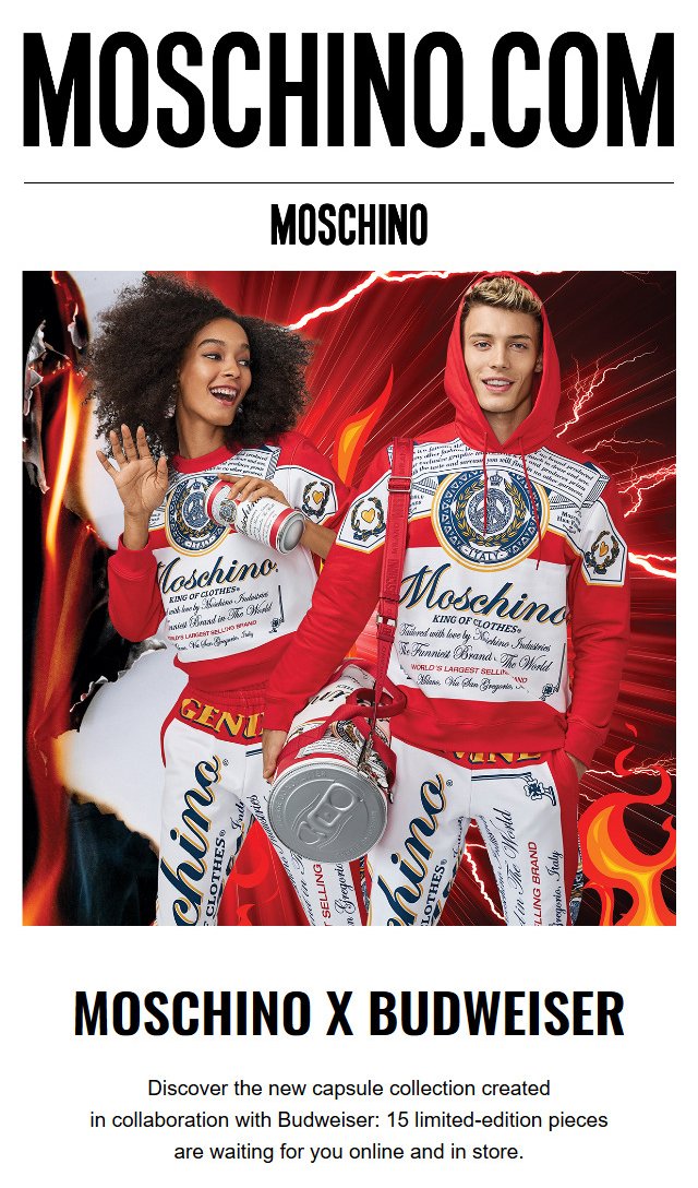 budweiser moschino