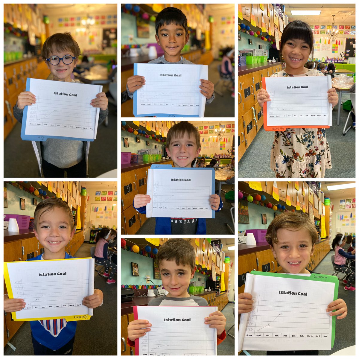 MsKaur_K2's tweet photo. Beginning of the month means monthly Istation test! We set some goals based on how we did last month. Good news: Everyone in K2 is showing growth and making progress! @AustinElem https://t.co/NTVUR3HrTI
