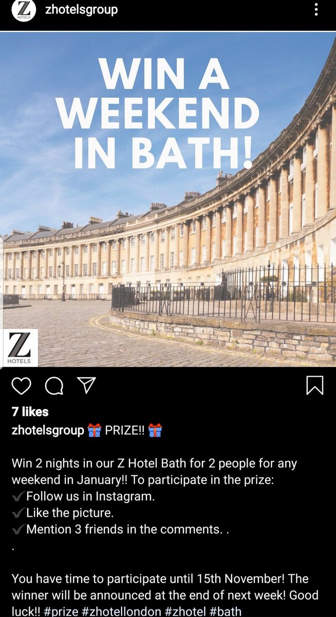 Have you check our post on Instagram?
Enter the competition and win 2 nights in our Z Bath!!

#ZBath #15thNovember #weekendaway