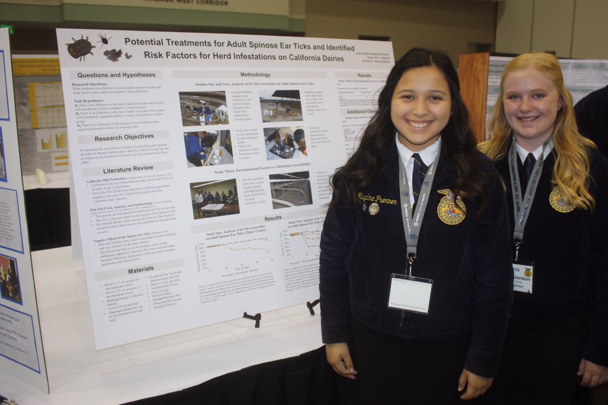 exeterffa's tweet photo. Congratulations to our Agriscience competitors, Mayalina Puerner and Grace Jardon! After winning their category at the state competition in April, they advanced onto Nationals with their project placing 6th in the nation in their category.  #exeterffa https://t.co/9RgXXjjtv6