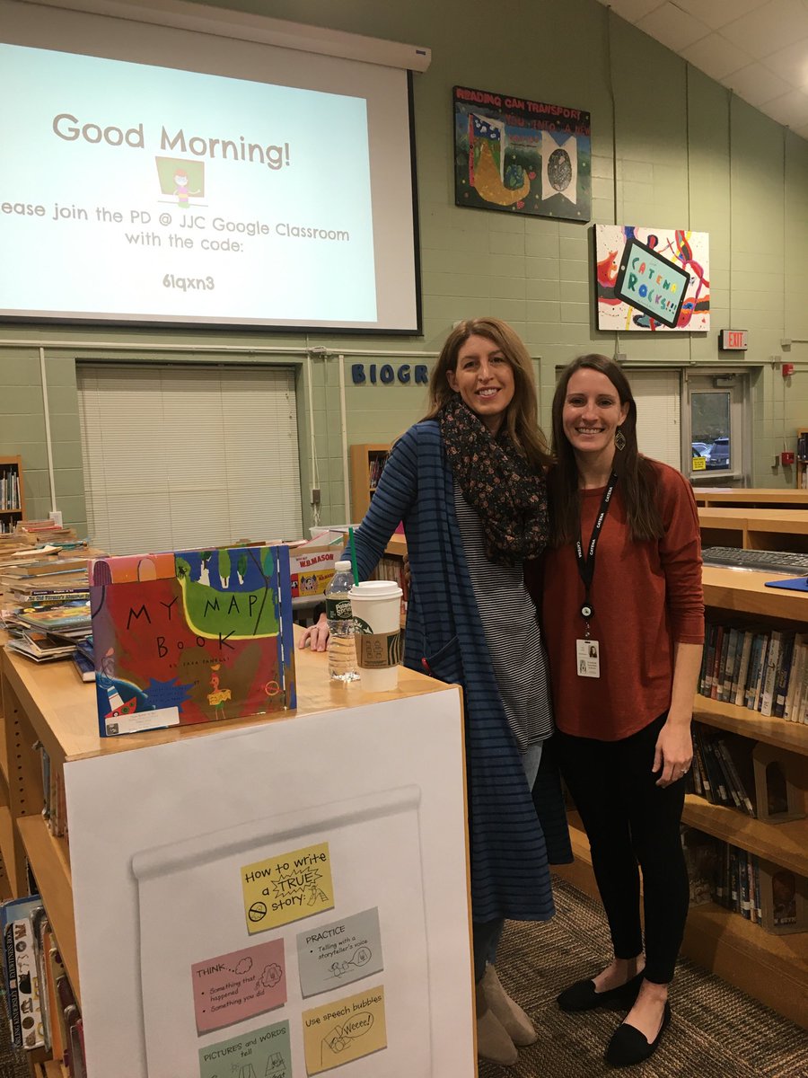 JJCAtkinson's tweet photo. Grateful to have you as a friend and colleague! Thank you for sharing so many great ideas at our Writing Workshop PD! You’re amazing! ⁦@CatenaColts⁩ #jjcsfly1920 #FTS4RKids #PDfriends https://t.co/QaUAzAhtYX