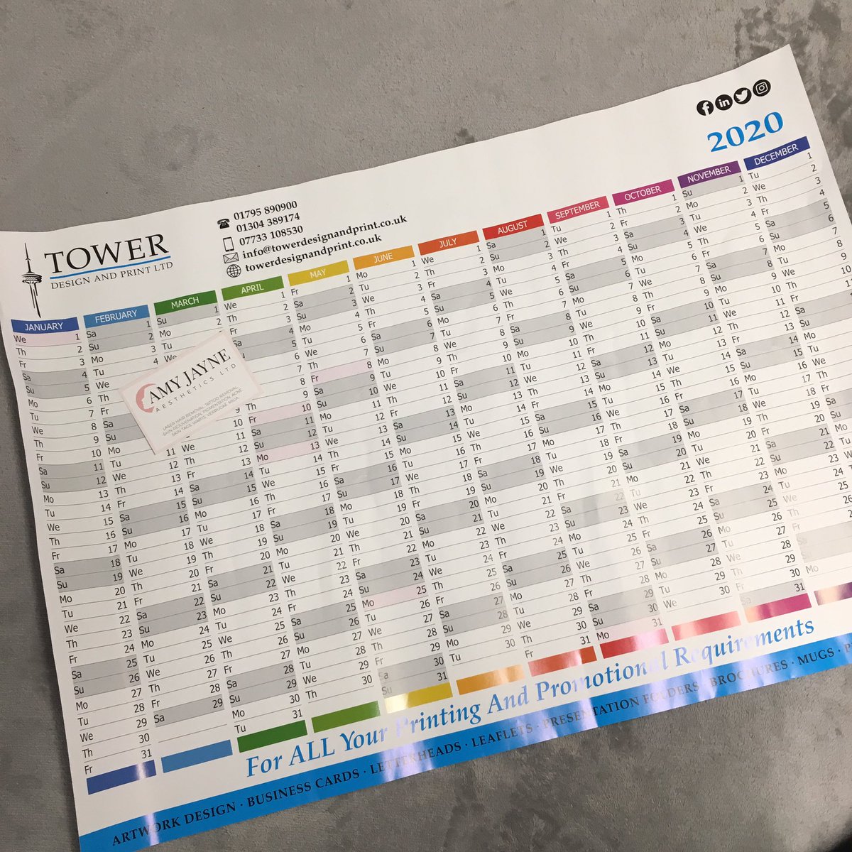 AmyBowler1's tweet photo. Thank you Gary @TowerPrintKent for our 2020 calendar! 

It was great to come away from @NetworkKent with a little goodie x https://t.co/M9QZMrLrc3