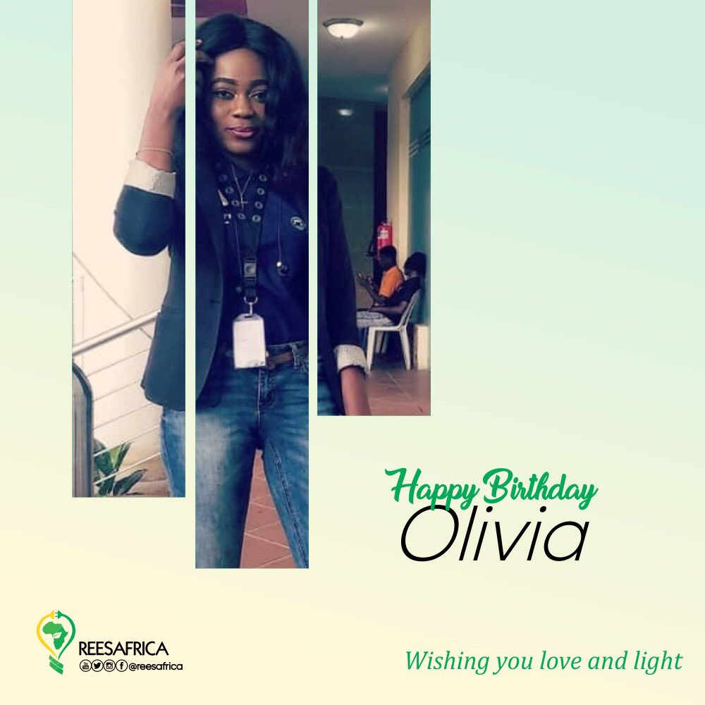 reesafrica's tweet photo. Happy birthday dearest Millennial Olivia Innocent @Africanbuttr. We appreciate your love towards the environment. We wish you love and light.
#reesmillennial
#birthday
#celebration #reesafrica https://t.co/NkXdjVNCpb