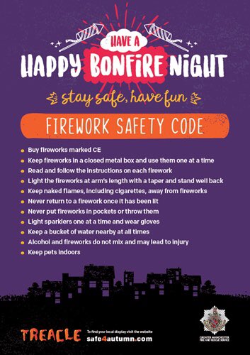 EMAS_Clifton's tweet image. Have a safe night tonight folks and remember to follow the firework code. 🎆🎇 #BonfireNight #FireworkCode