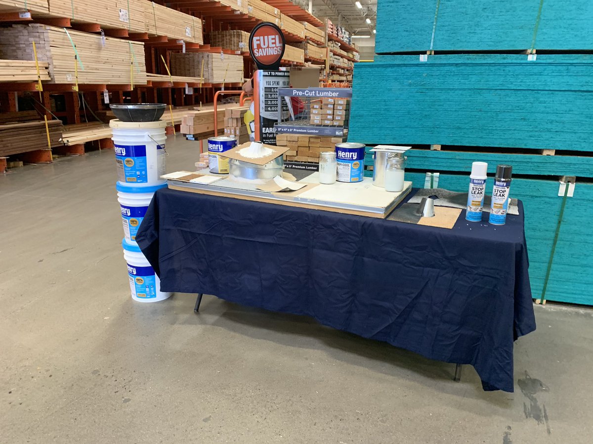 HChrisJones's tweet photo. Come by @thehomedepot483 #surprise to learn about @TheHenryCompany Roofing Products and what we provide for the Contractor, Property Manager and DIYer. Don’t forget to ask about your Free Roof Walk. @William00805028 @rebekahbunn5 @TheMrWhite16 @THD_Elizabeth https://t.co/4OeuApe5jt