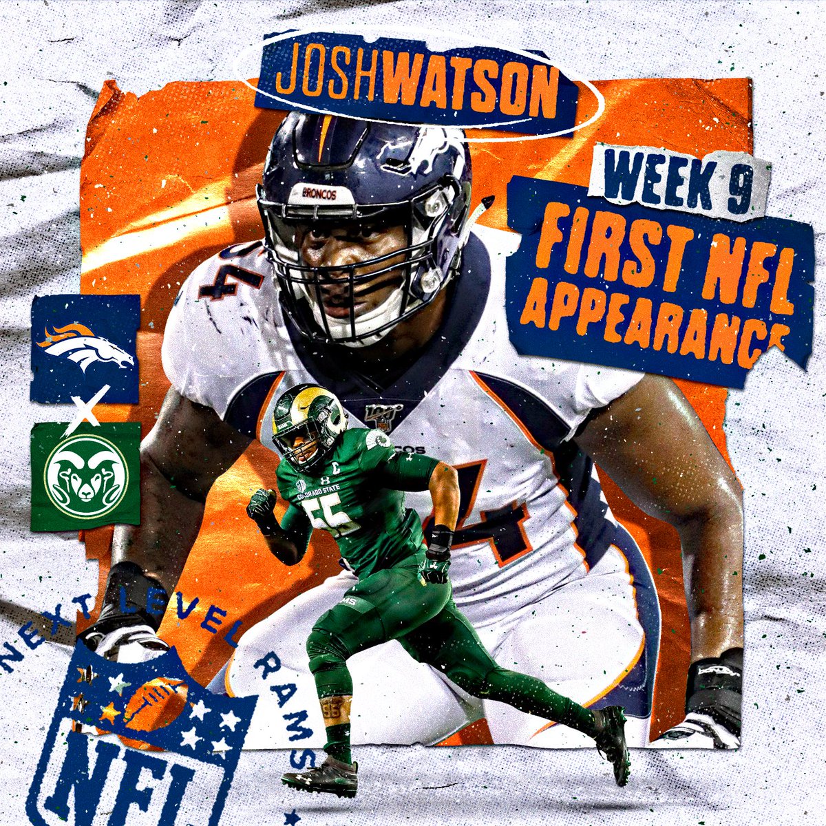 Congrats to our @JoshWatson40 on his 1st regular season NFL action! #NextLevelRams 📝 | col.st/tUZLq