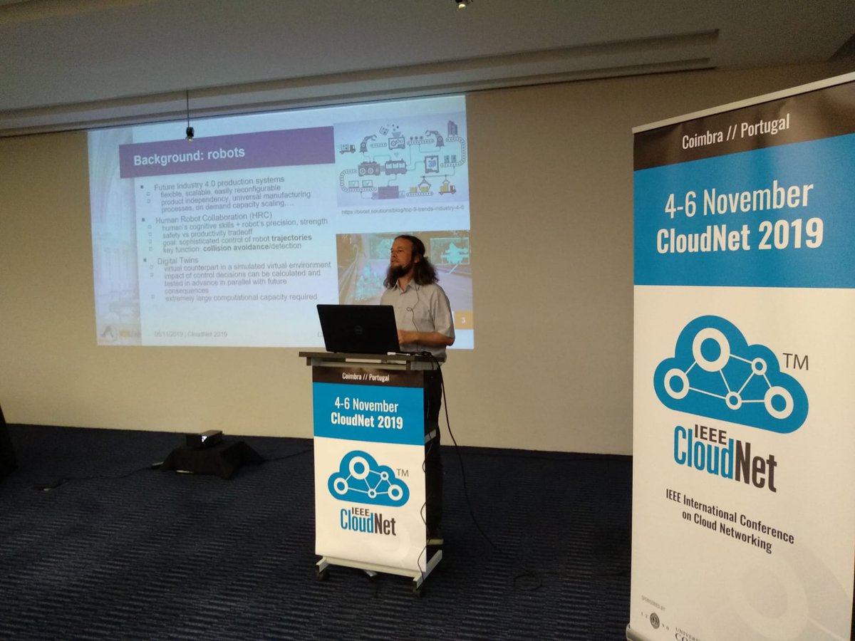 CloudNet2019's tweet photo. Technical Session 5 - Cloud Performance
Presentation: Cloud-Powered Digital Twins: Is it Reality?
#cloudnet2019 #ieee #coimbra https://t.co/C9DMGccWBD