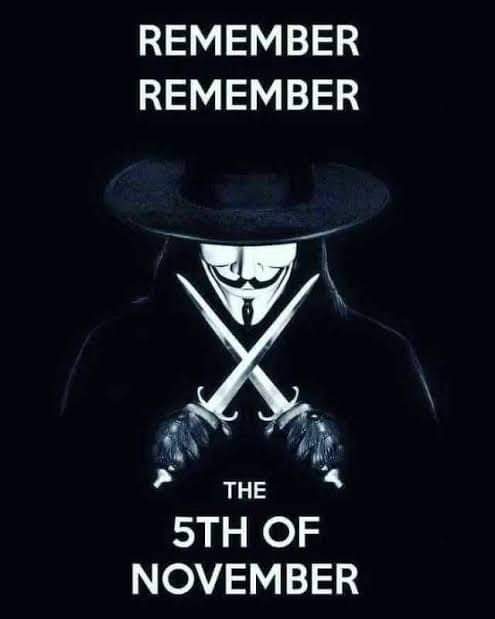 CdIdolos's tweet photo. Es hoy!!!! Y que mejor manera de derrocar al sistema un meme a la vez 😎

#5thNovember 
#RememberRemember https://t.co/a6oajcgSHW