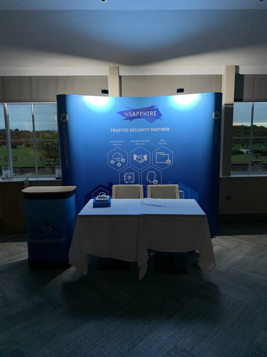 sapphire_cyber's tweet photo. The Sapphire stand is ready! #NISC2019 #NISCXX https://t.co/B7D4SBjbKg