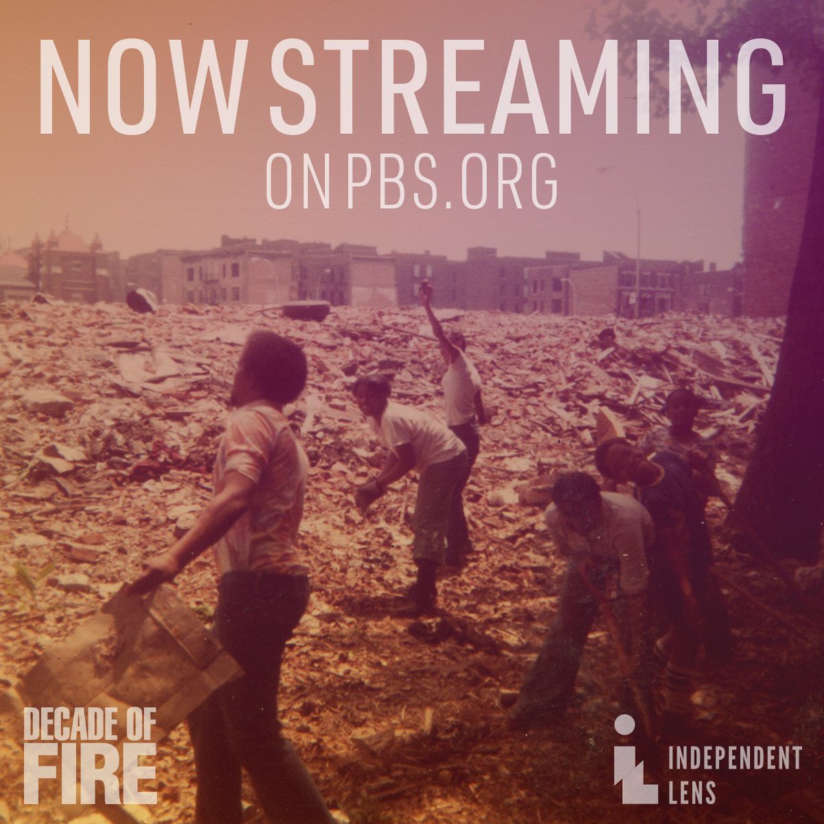decadeoffire's tweet photo. Miss the broadcast? Want to watch the film again? #DecadeOfFire is now available to stream for free on PBS! Watch here: https://t.co/M0bySGvvWp #DecadeOfFirePBS #StayFightBuild https://t.co/z8VoFa5axw