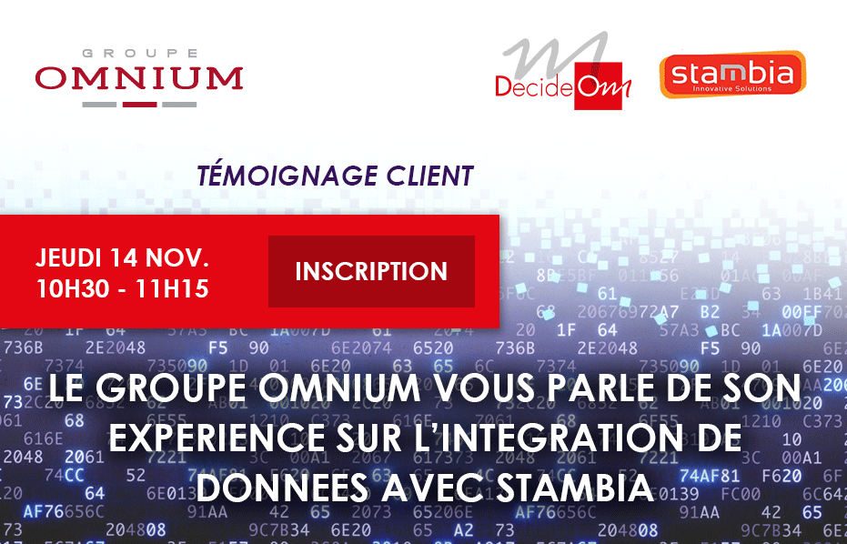 decideom's tweet photo. Le jeudi 14 novembre, @stambia et DecideOm s'associent pour vous proposer le témoignage exclusif du Groupe Omnium sur l'amélioration du processus #RH par l'intégration des #données. Vous pouvez vous inscrire et retrouver le programme complet ici➡️https://t.co/Ekg35yh4TI https://t.co/7URz3TGymp