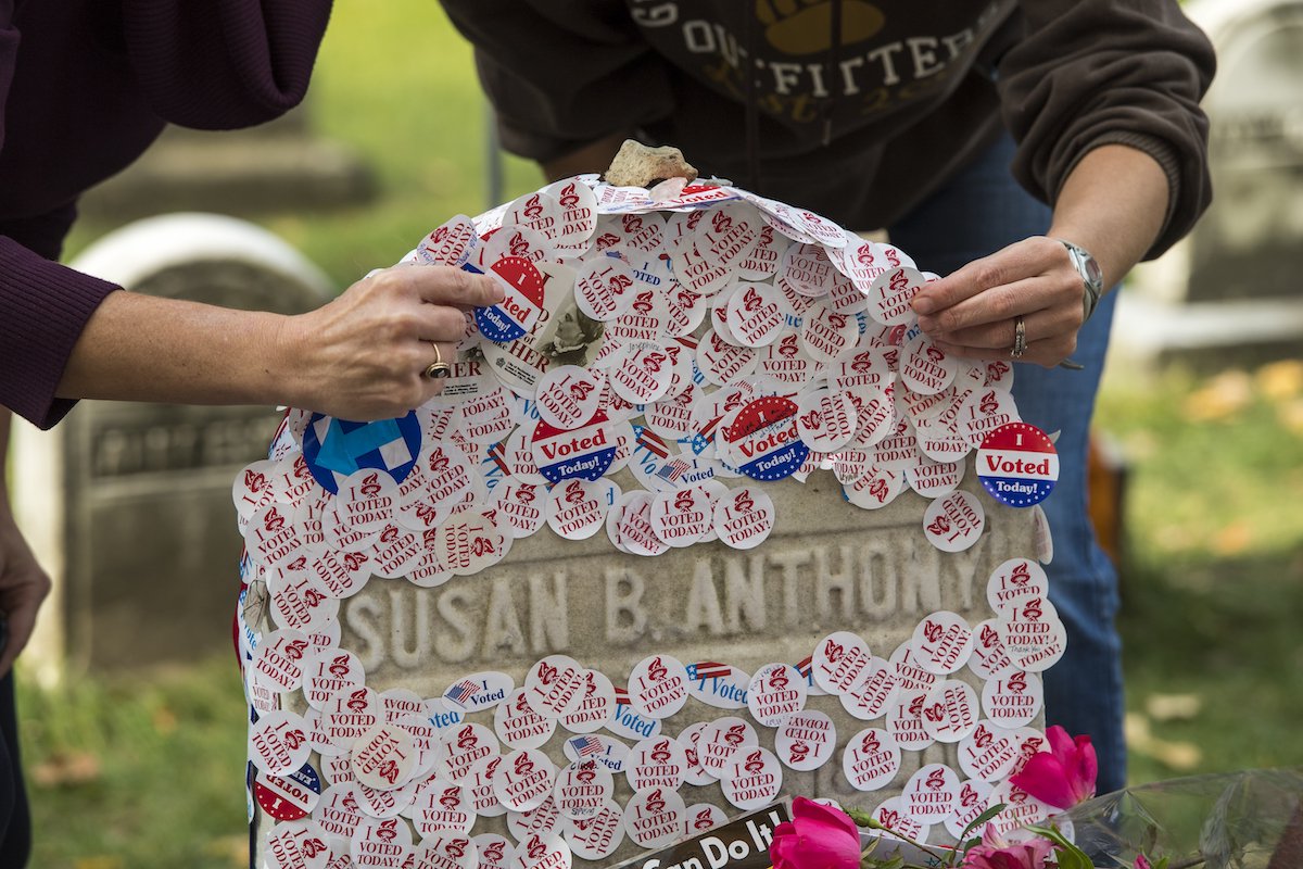 UofR's tweet photo. Susan B. Anthony cast her vote—illegally—on this day in 1872, cementing her legacy within the women's suffrage movement. #ElectionDay https://t.co/ONnA6OPyDg
