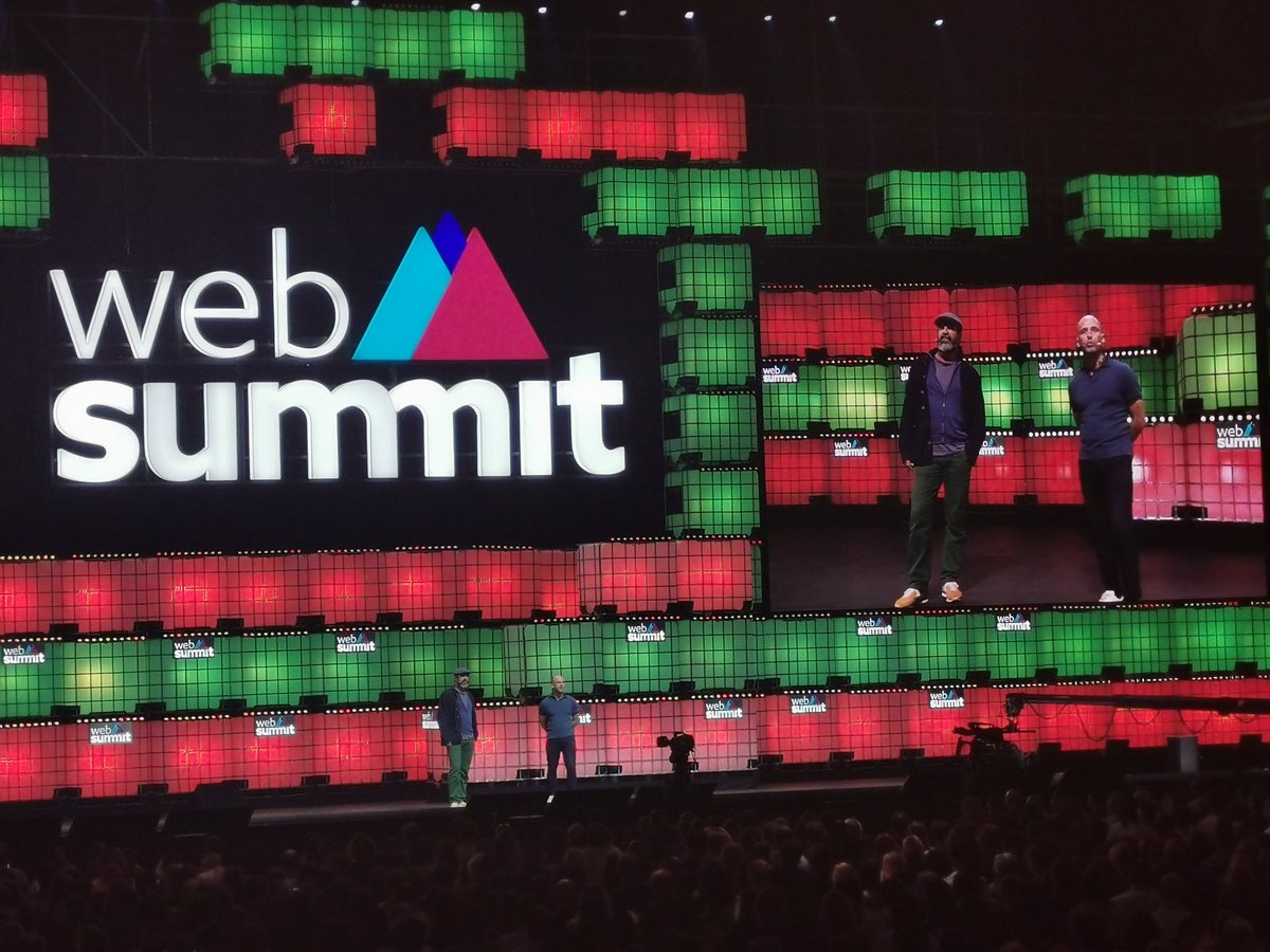 "Changing the world 1 percent at a time."

The 15,000-capacity <a href="/WebSummit/">Web Summit</a> centre stage... And we're getting a dose of inspiration from Eric Cantona.

<a href="/CommonGoalOrg/">Common Goal</a>