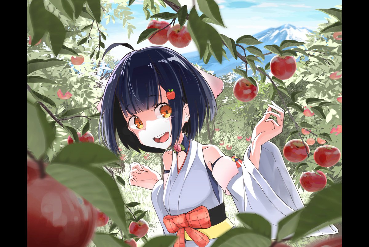 azepyoko's tweet image. できた！

11/5(いいりんごの日)デビューおめでとうございます
#アートりんこ #新人VTuber #津軽りんこ