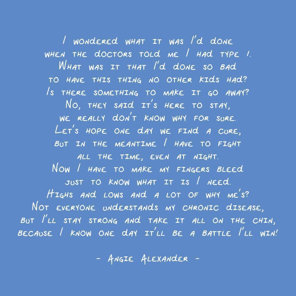 Diabetescouk's tweet photo. How true is this poem? 💙 https://t.co/E0zTRQA0uA