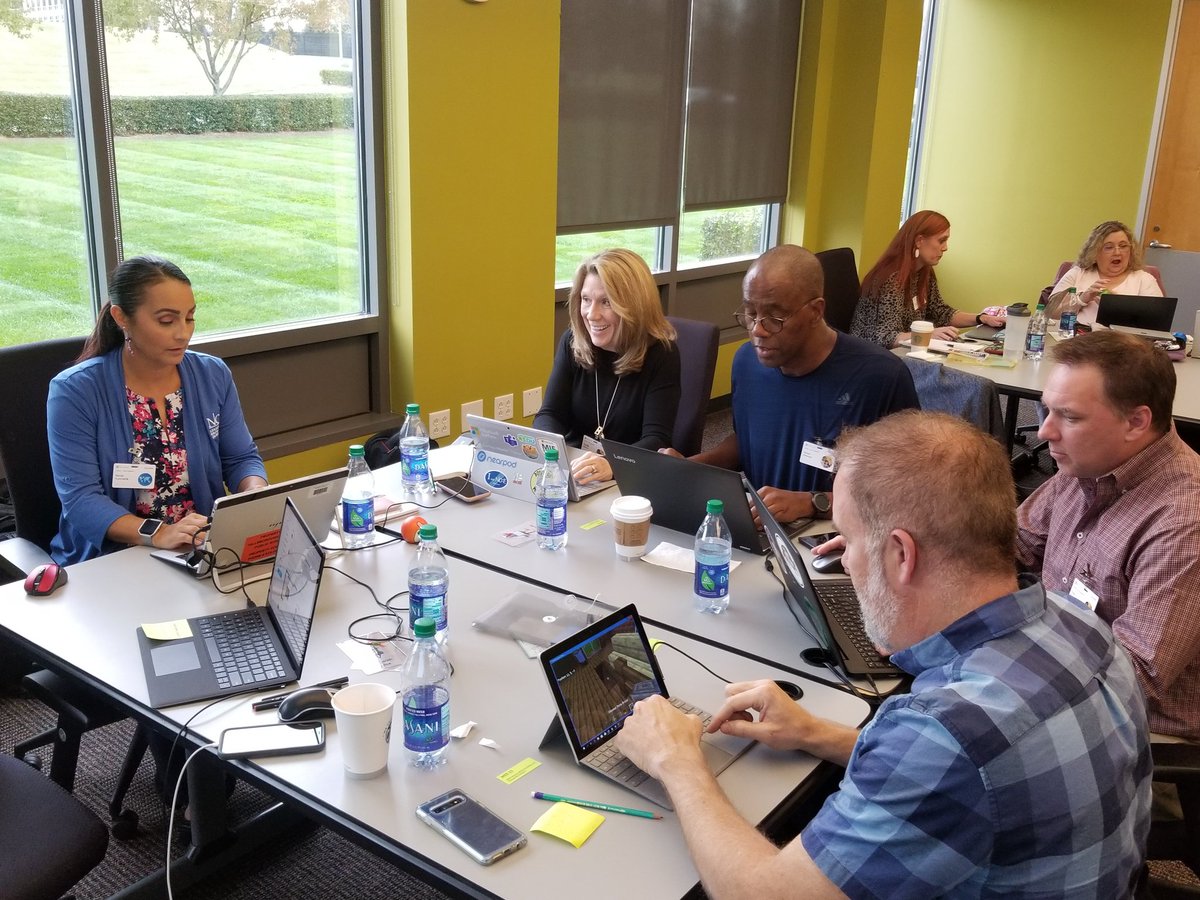 pearsonmep's tweet photo. #MinecraftEDU Partner Summit in North Carolina! Learning and growing together to empower every student on the planet to achieve more! @MicrosoftEDU @educollabor8ors @Edtothemax @i2eEDU and @NCCE_EdTech https://t.co/4xFZ7I2Y0j