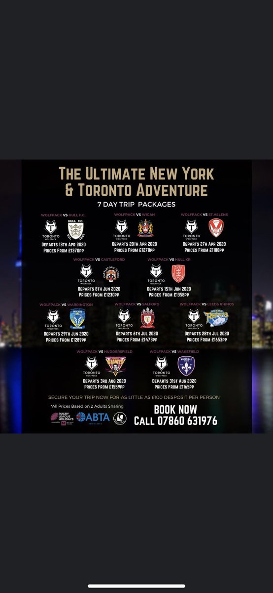 griff1687's tweet photo. @WTrinityRL @TOwolfpack @oneworld_travel The same trip with rugby league holidays is £300 cheaper. Think you should be aware this is shared on all fan sites forums at mo https://t.co/ng7sSlhC9L