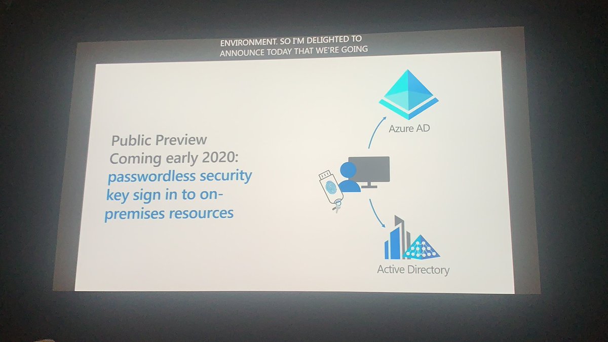 Matt_C_Clarke's tweet image. Passwordless security coming to on-premises accounts using a security key. Early 2020 #nomorepasswords #MSIgnite