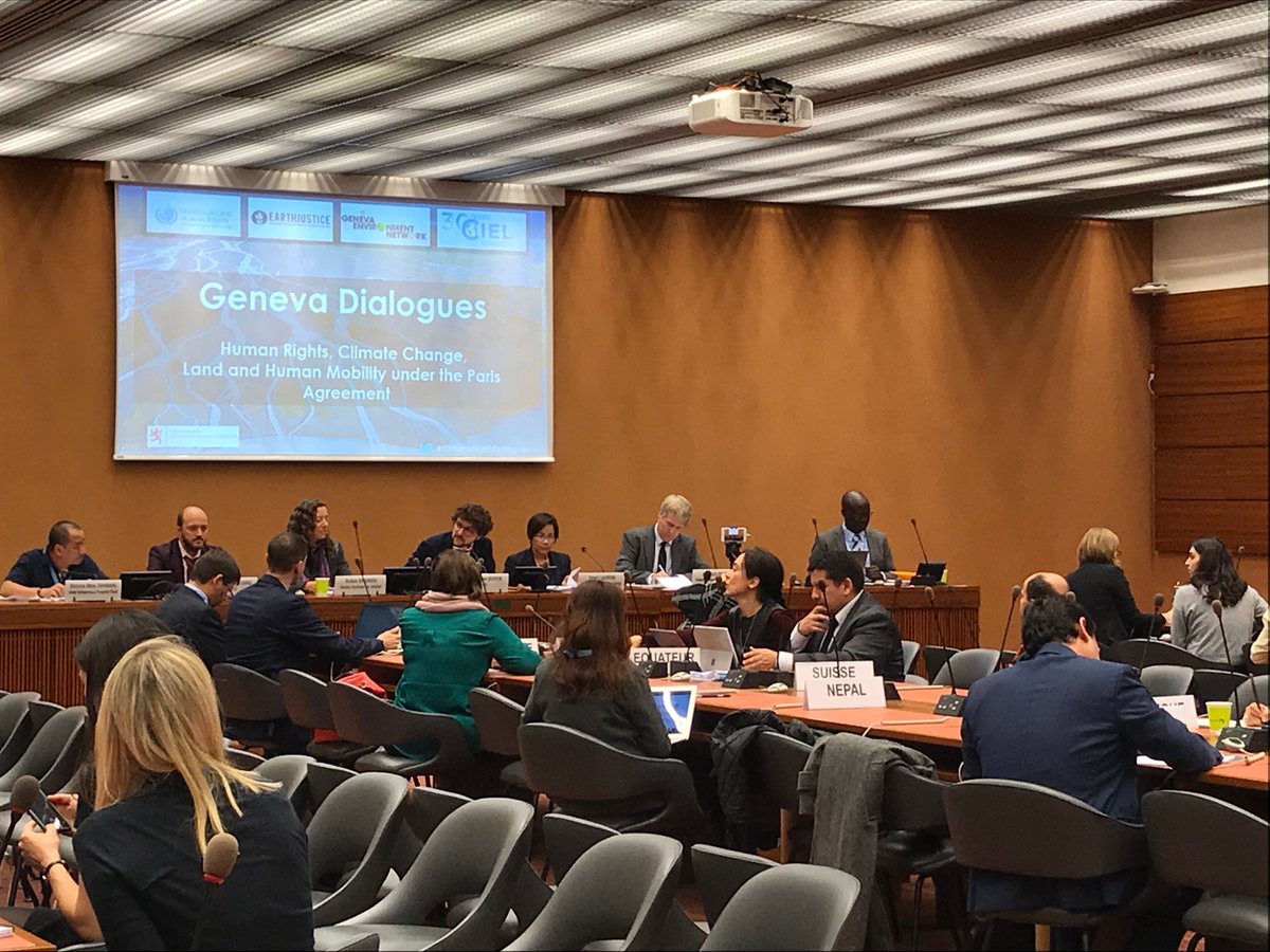 m_yonetani's tweet photo. LIVE: Geneva Dialogues on #human rights, #climatechange #land & #displacement #migration w/ @ChileONUGinebra @duycks @OHCHR @GENetwork @DDisplacement @tetetlauron @ACTAlliance @AIPP_UNPFII19 #ClimateRightsDialogues https://t.co/qXXYsFC1m5