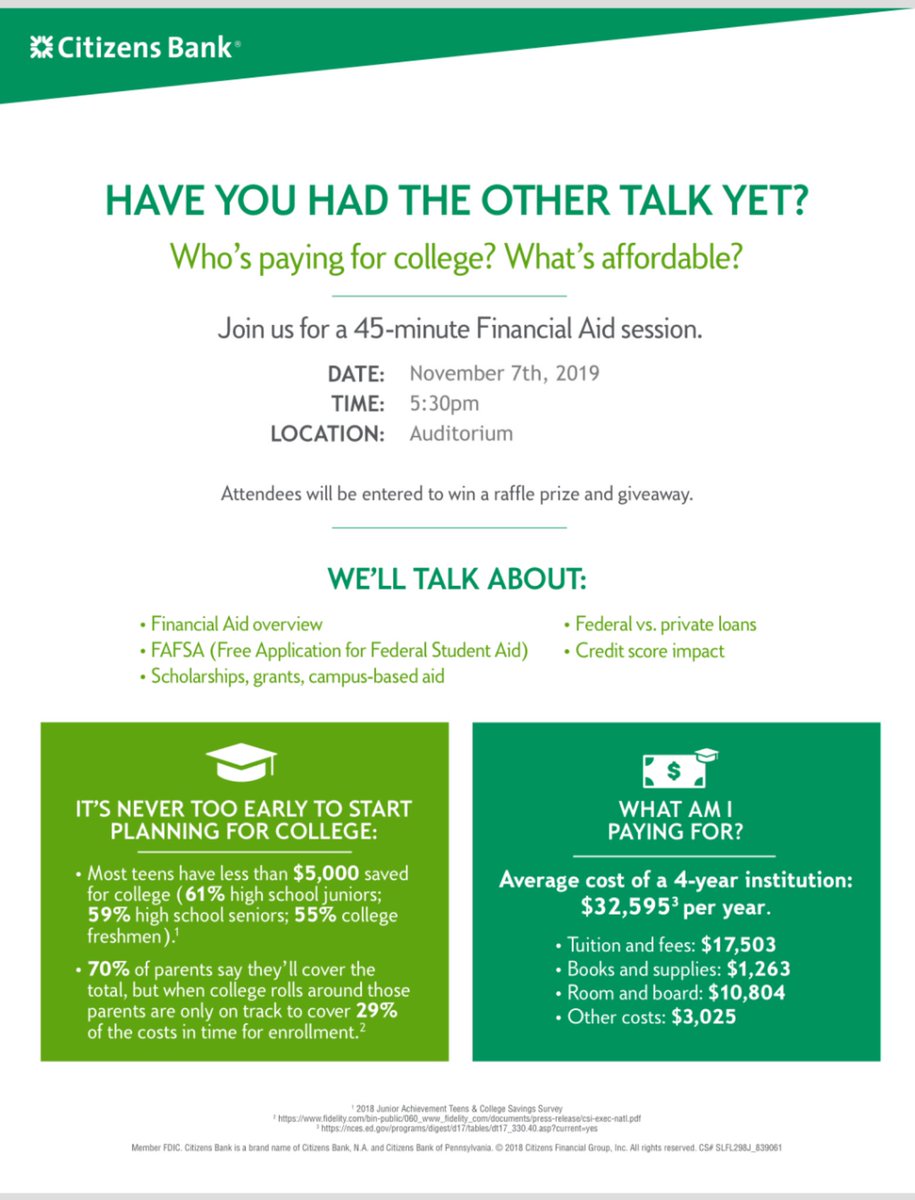 This Thursday-Open to every student and parent!  Grades 9 and 10 absolutely encouraged