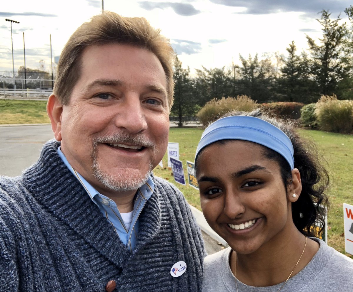 DavidReidVA's tweet photo. It’s a family affair!  At Moorefield with @SreeForDulles daughter and other dedicated volunteers 😊  Polls are open until 7PM - be sure to vote for @SreeForDulles, @PRandallcares, and @DelegateJBell. https://t.co/Muv16Ggzqy