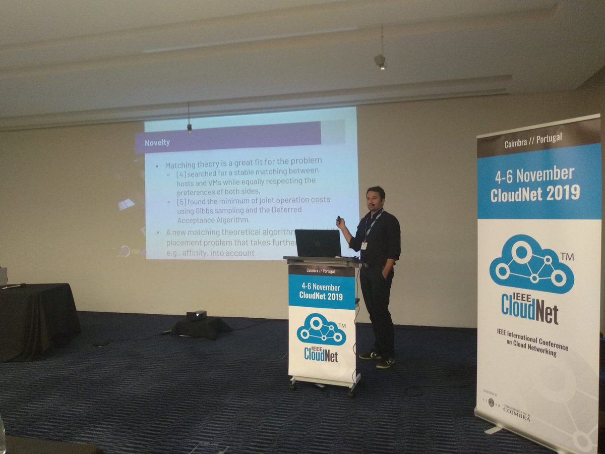 CloudNet2019's tweet photo. Technical Session 5 - Cloud Performance
Presentation: A stable matching method for cloud scheduling. 
#cloudnet2019 #ieee #coimbra https://t.co/3YALuyYoQF
