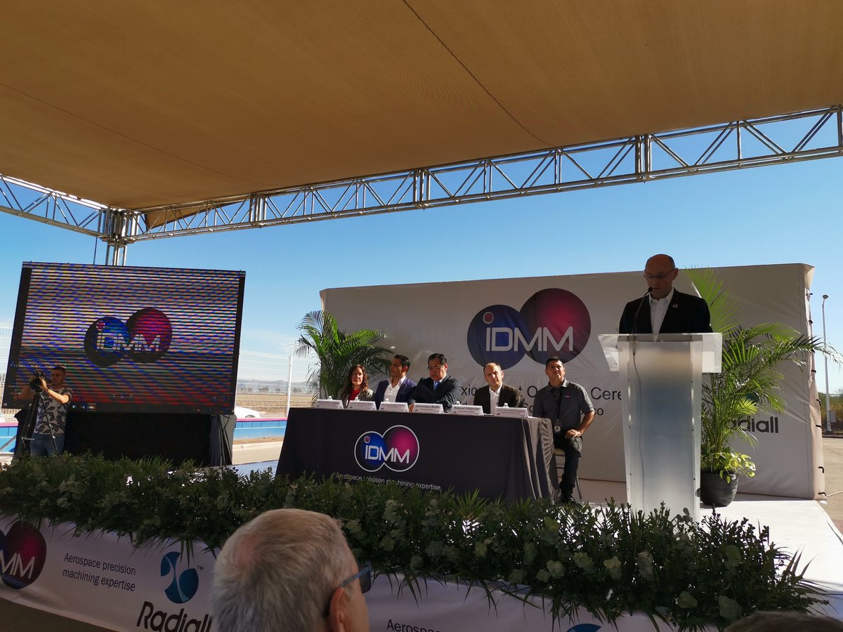 jjnares's tweet photo. Celebramos la llegada de #IDMM empresa filial de @RadiallGroup que generará más de 400 empleos en maquinados para aeronáutica @EconomiaSonora @HAytoCajeme @coprecomx https://t.co/xmOijU47YX