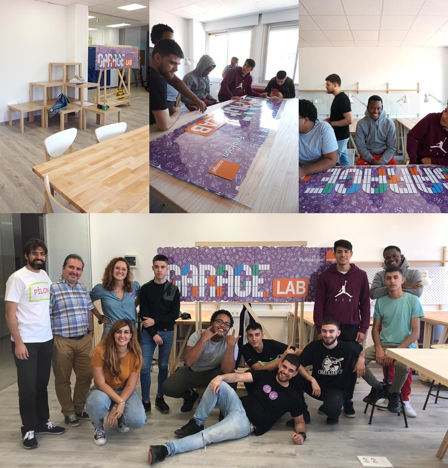 fundacionorange's tweet photo. Así de espectaculares han quedado los nuevos #GarageLab 🚀🤖📱💻 @pinardi_oficial @iestomvalmadrid @Penascalkoop @ulaboral 👏👏👏 

 ✅ 1ª fase #transformaicóndeaula 
#TransformaciónDigital #FPBásica #SolidarityFablab 
@EmpiezaxEducar @enormestudio https://t.co/QklS8GAU3n