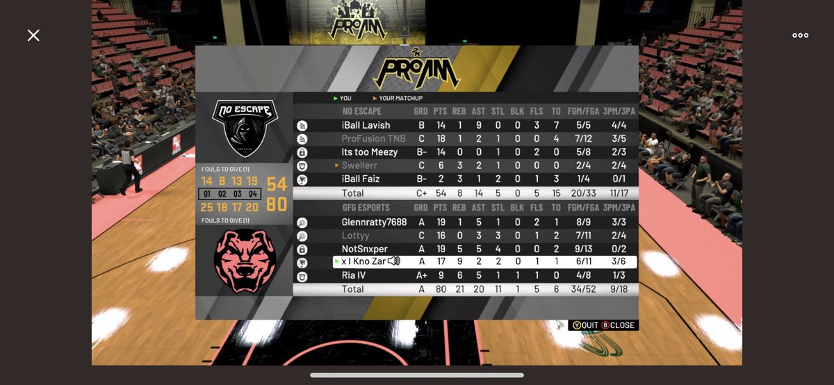 GFGeSports's tweet photo. GG to @NoEscape2k as we sweep 2-0 and advance to the next round of the @jmac___19 tournament @youFamousEnough @2kCompGames @Big_Brudda_PURP @GsTaR____ @ayo_RANKem @thomas_lynch412 https://t.co/4lyZwBDV39